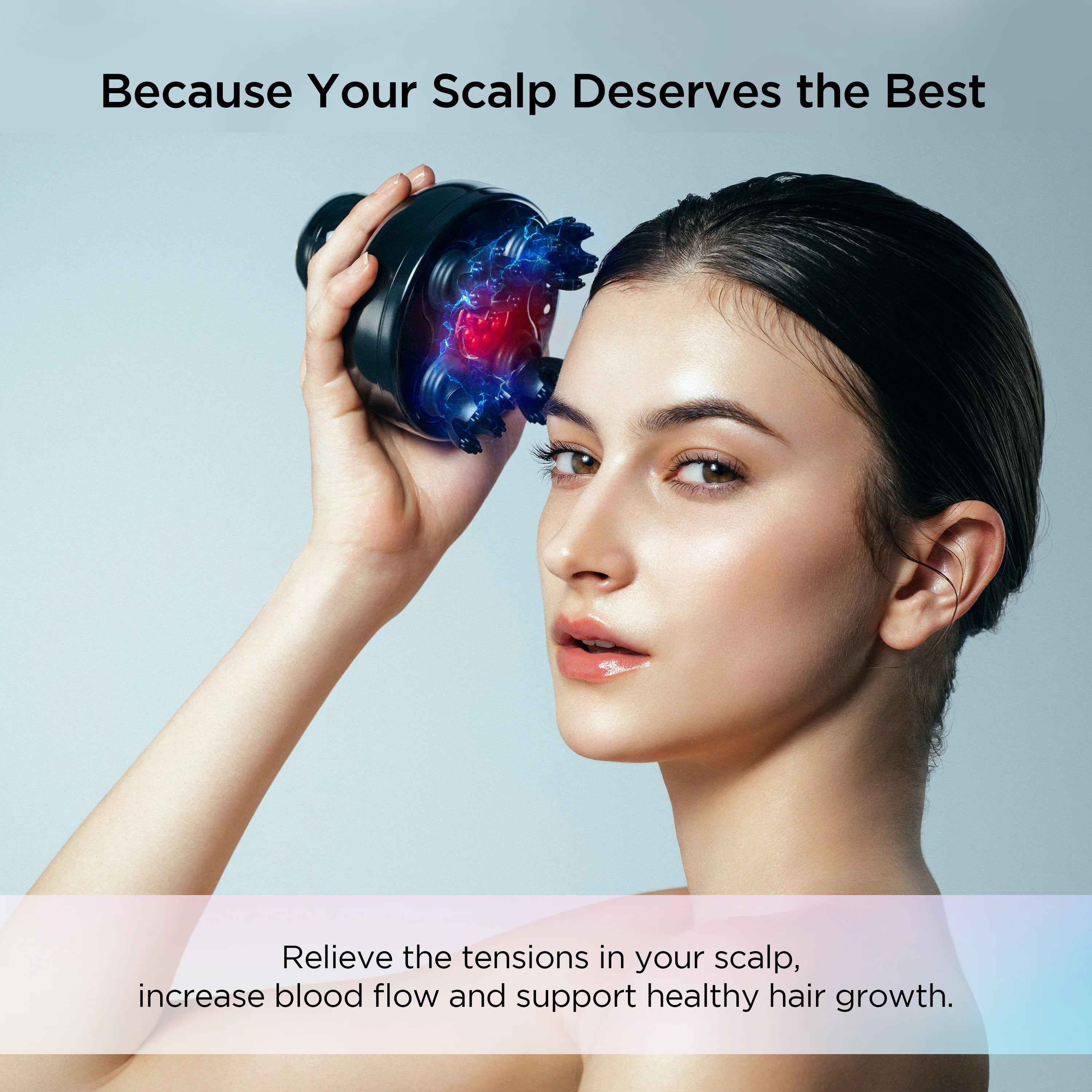 Masajeador facial y capilar, estimula el crecimiento del cabello